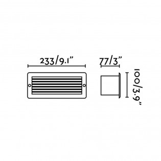 Empotrable de pared exterior LED Stripe (5W)