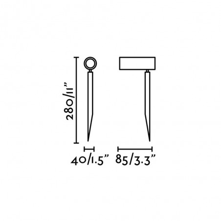 LED Bollard Spike Light SETH-28 (6W)