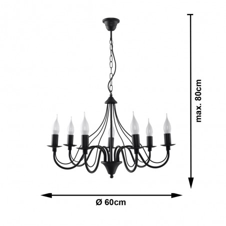 Lámpara de araña Minerwa (7 luces)