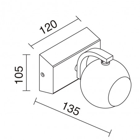 Bathroom LED Wall Lamp Moon (5W)