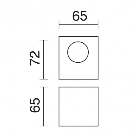 Aplique de pared Brick - Up & Down