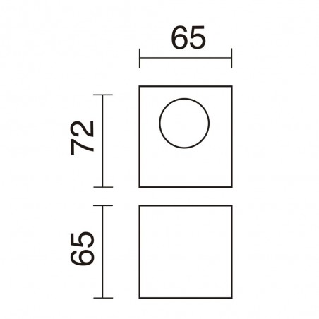 LED Wall Lamp Brick - Up & Down (2x3W)