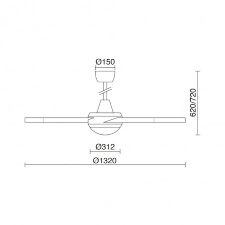 LED Ceiling Fan Vento (17W)