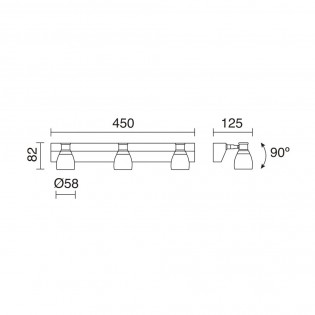 Aplique de pared para baño Alf