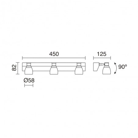 Aplique de pared para baño Alf