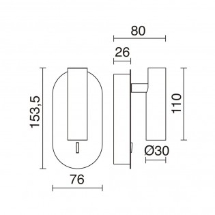 Aplique lector LED Dirk (3W)