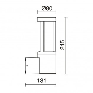 Aplique de pared exterior LED Aday (9W)