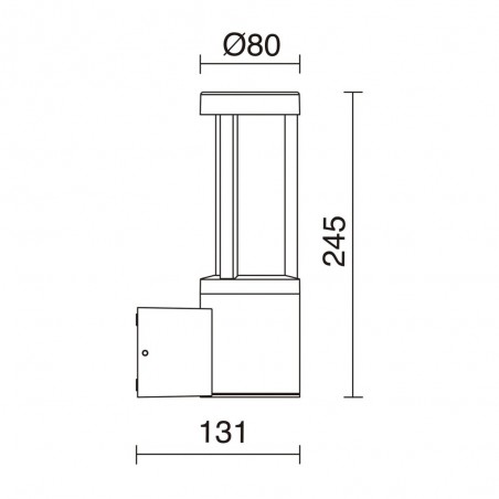 Aplique de pared exterior LED Aday (9W)
