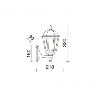 Aplique de pared para exterior Bambo