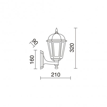 Aplique de pared para exterior Bambo