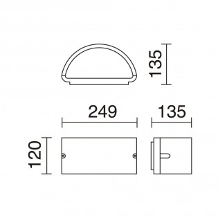 Aplique de pared para exterior Ciclon