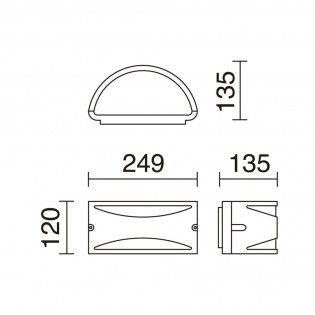 Aplique de pared para exterior Ciclon II