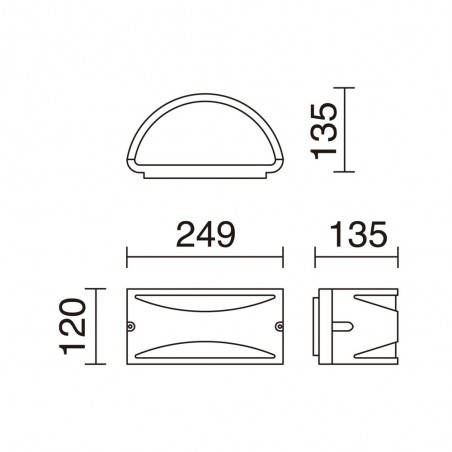 Aplique de pared para exterior Ciclon II