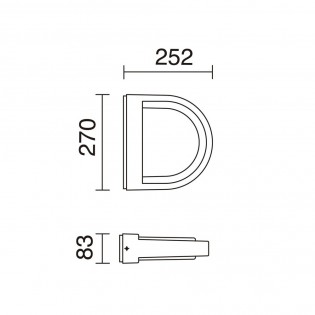Aplique de pared para exteriores Dark