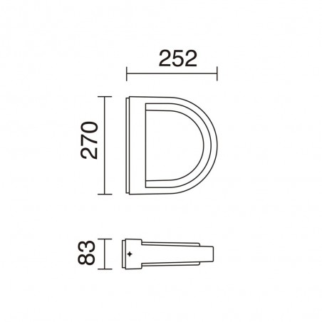 Aplique de pared para exteriores Dark