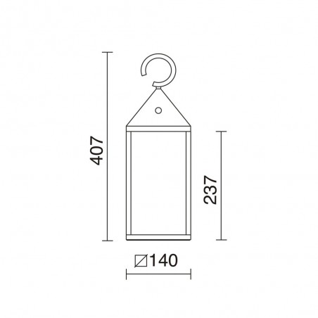 Outdoor LED portable lamp Erice