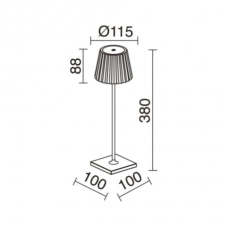 Lámpara de mesa portátil LED Lilta Round