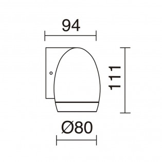 Aplique para pared de exterior LED Guisla (3W)