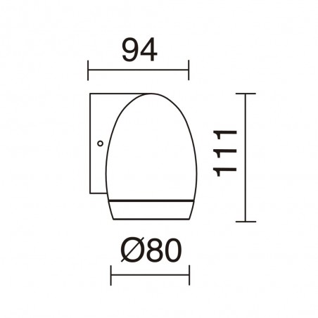 Aplique para pared de exterior LED Guisla (3W)