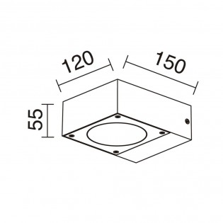 Aplique de pared exterior LED Guiu (6W)