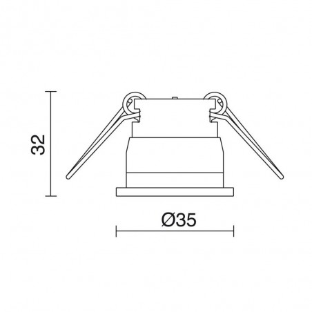 LED Recessed Light for furniture IO (1W)