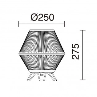 Lámpara de mesa de exterior Nell