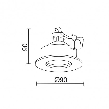 Empotrable de techo LED Palma (8W)