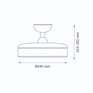 Ventilador con luz LED Ness (24W)