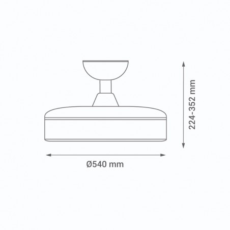 Ventilador con luz LED Ness (24W)