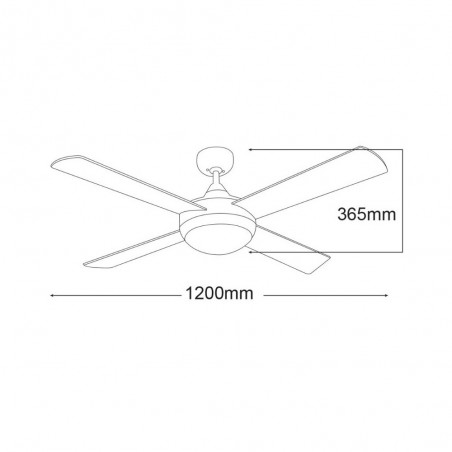 Ceiling Fan with light Primo