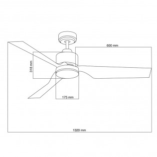 Ventilador de techo LED Ekos (15W)