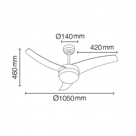 Ventilador con luz Bloq