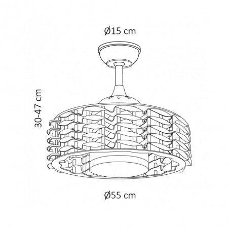 Ventilador de techo LED Stel (20W)