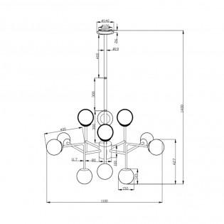 Ceiling light Erich (12 lights)