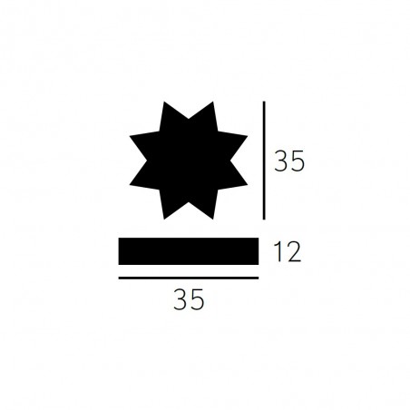 Plafón de techo Estrella Ambarina