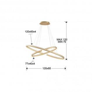 Lámpara de techo LED Elipse (103W)