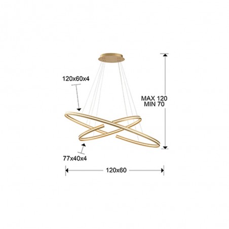Lámpara de techo LED Elipse (103W)