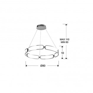 Lámpara colgante LED Colette (65W)