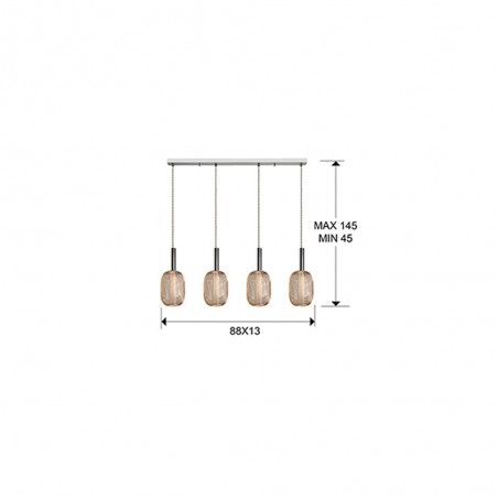 LED Pendant Track Light LED Micrón (4x5W)