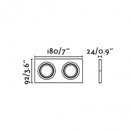 Double Recessed light Radón