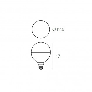 LED Bulb E27 Globe G125 Chrome (8W)