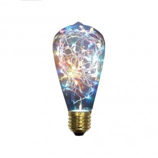 Bombilla edison con guirnalda led