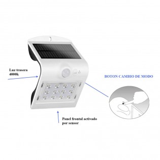 Aplique LED solar con sensor Lane (1,5W)