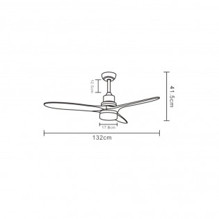 Ventilador de techo LED Kefla (18W)
