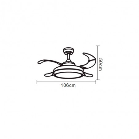 LED fan Invo with folding blades (36W)