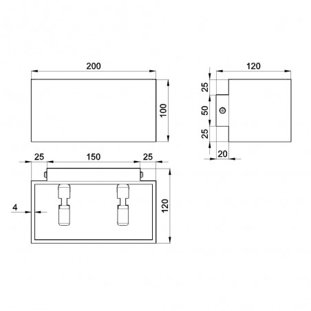 Aplique de pared Quad Maxi