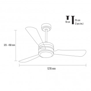 Ventilador de techo LED Garbí (18W)