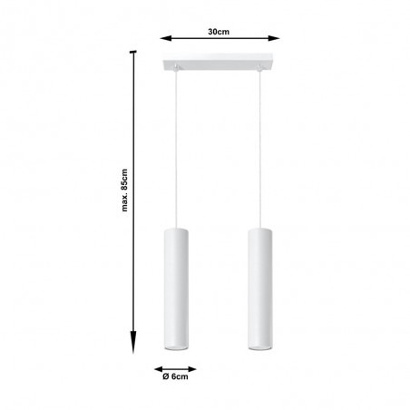 Regleta de techo Lagos II (2 luces)