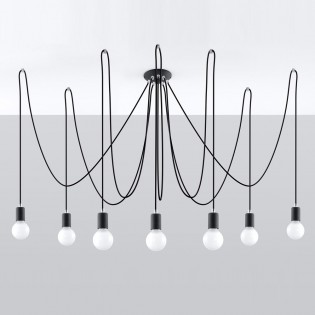 Lámpara colgante Edison (7 luces)