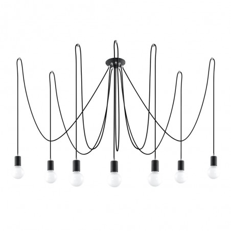 Lámpara colgante Edison (7 luces)